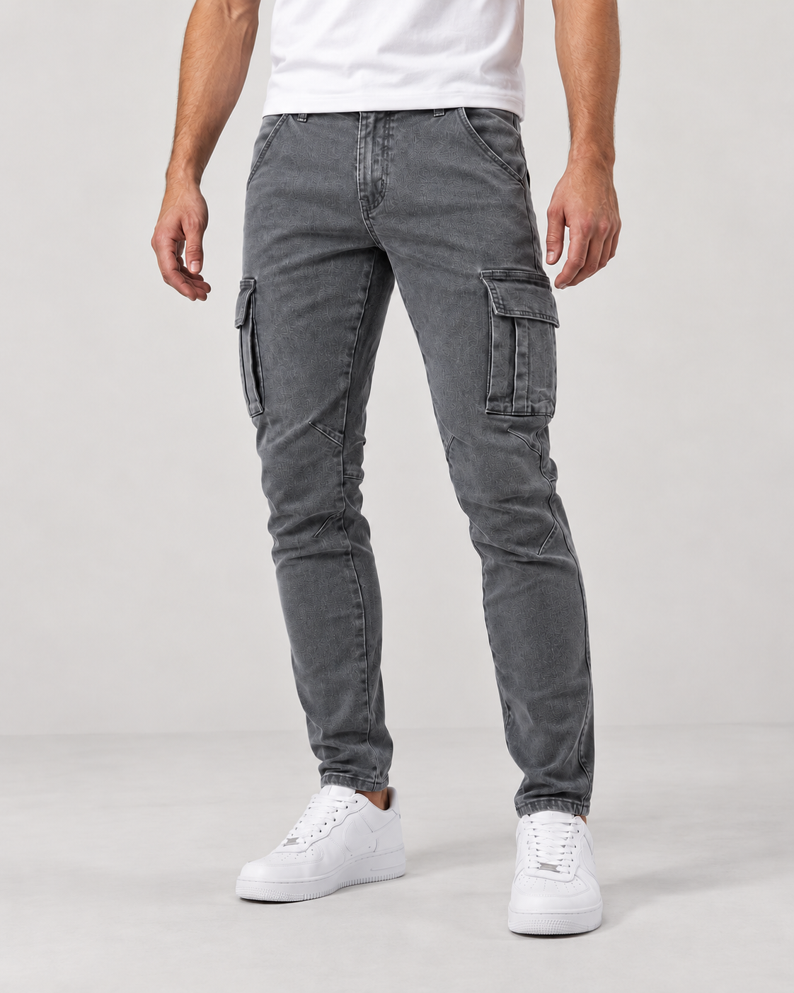 Men’s Cargo Trousers – Stretch Denim & Streamlined Fit