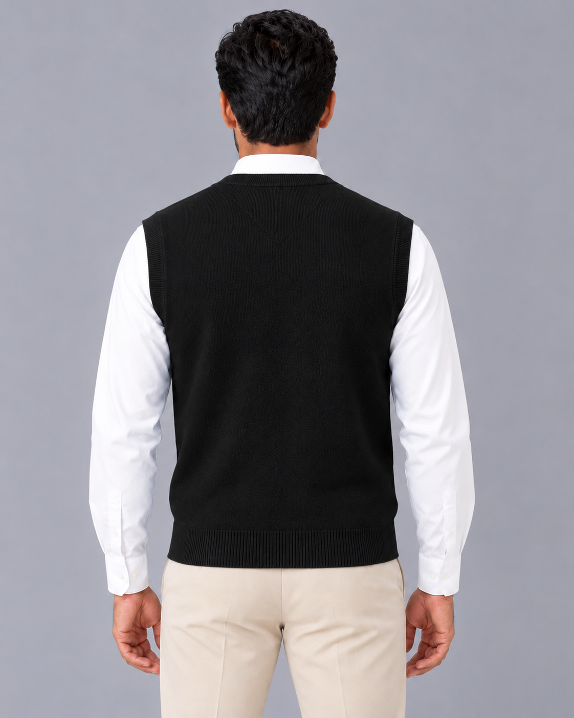 Men's Merino Wool Sweater Vest – V-Neck & Regular Fit