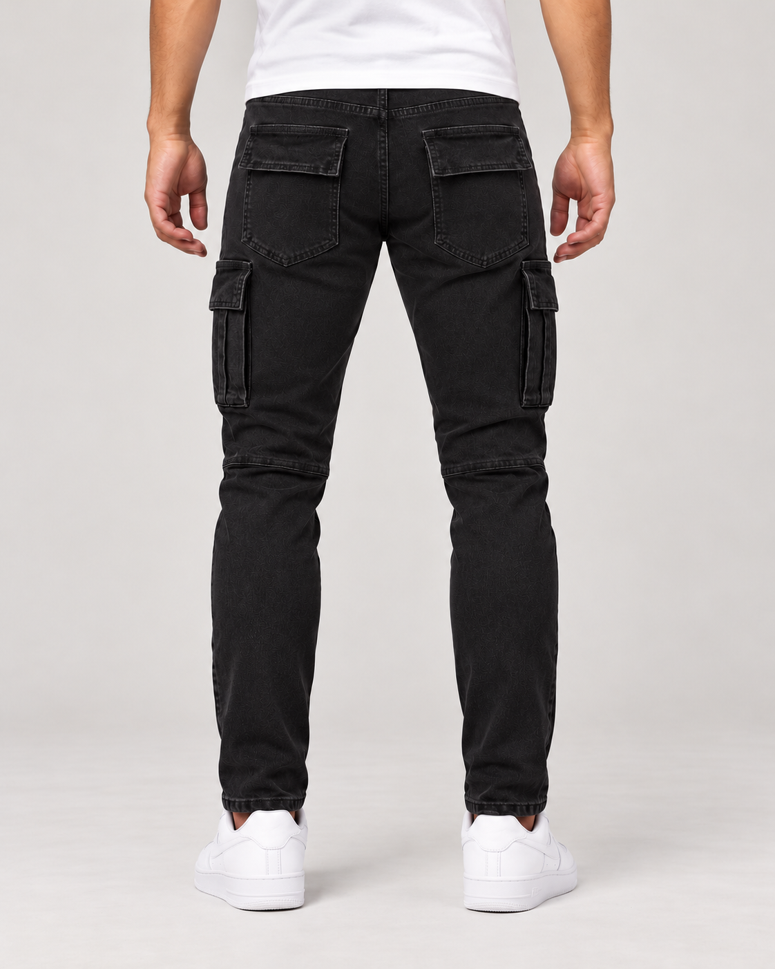 Men’s Cargo Trousers – Stretch Denim & Streamlined Fit
