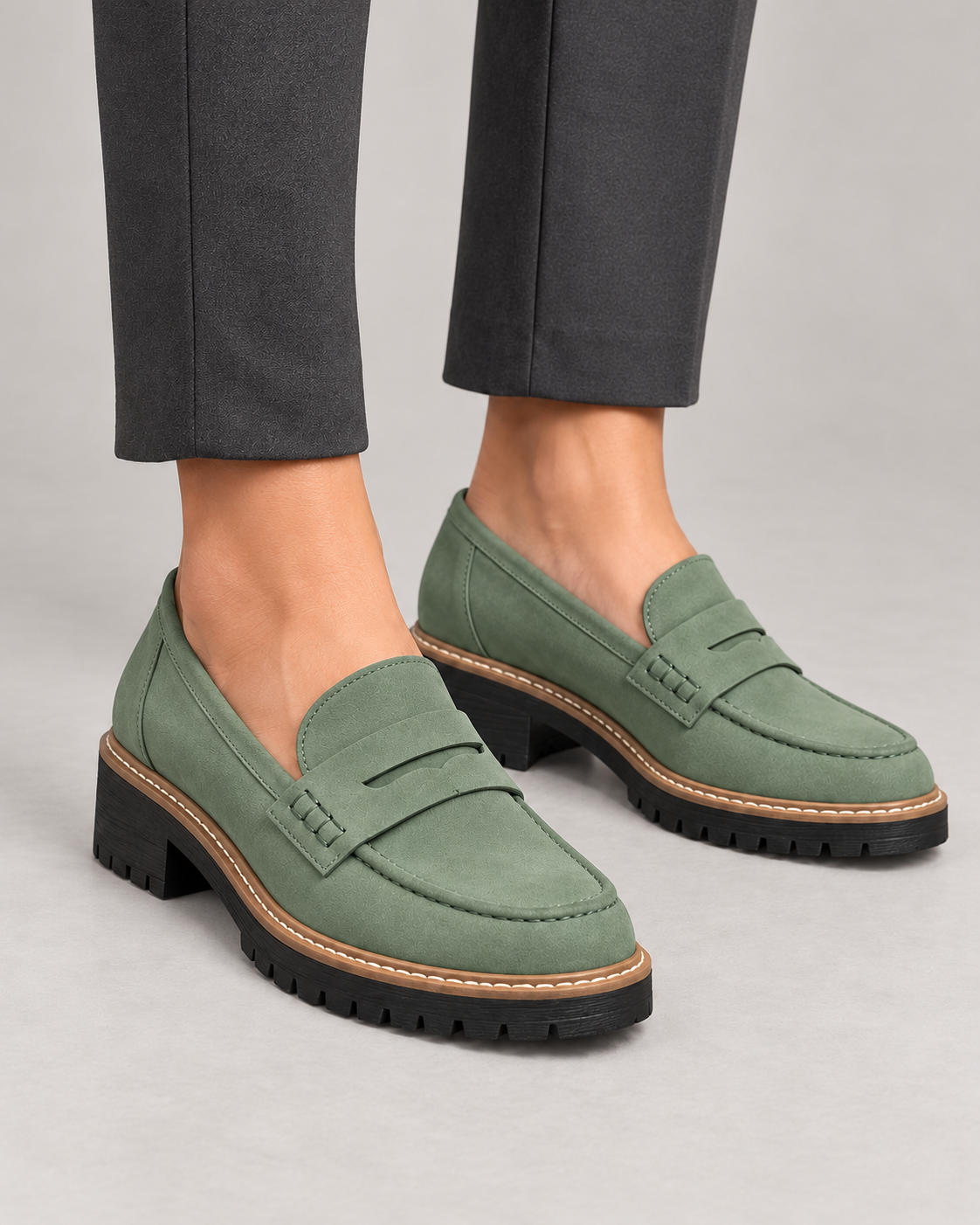 Women’s Loafers With Low Block Heel