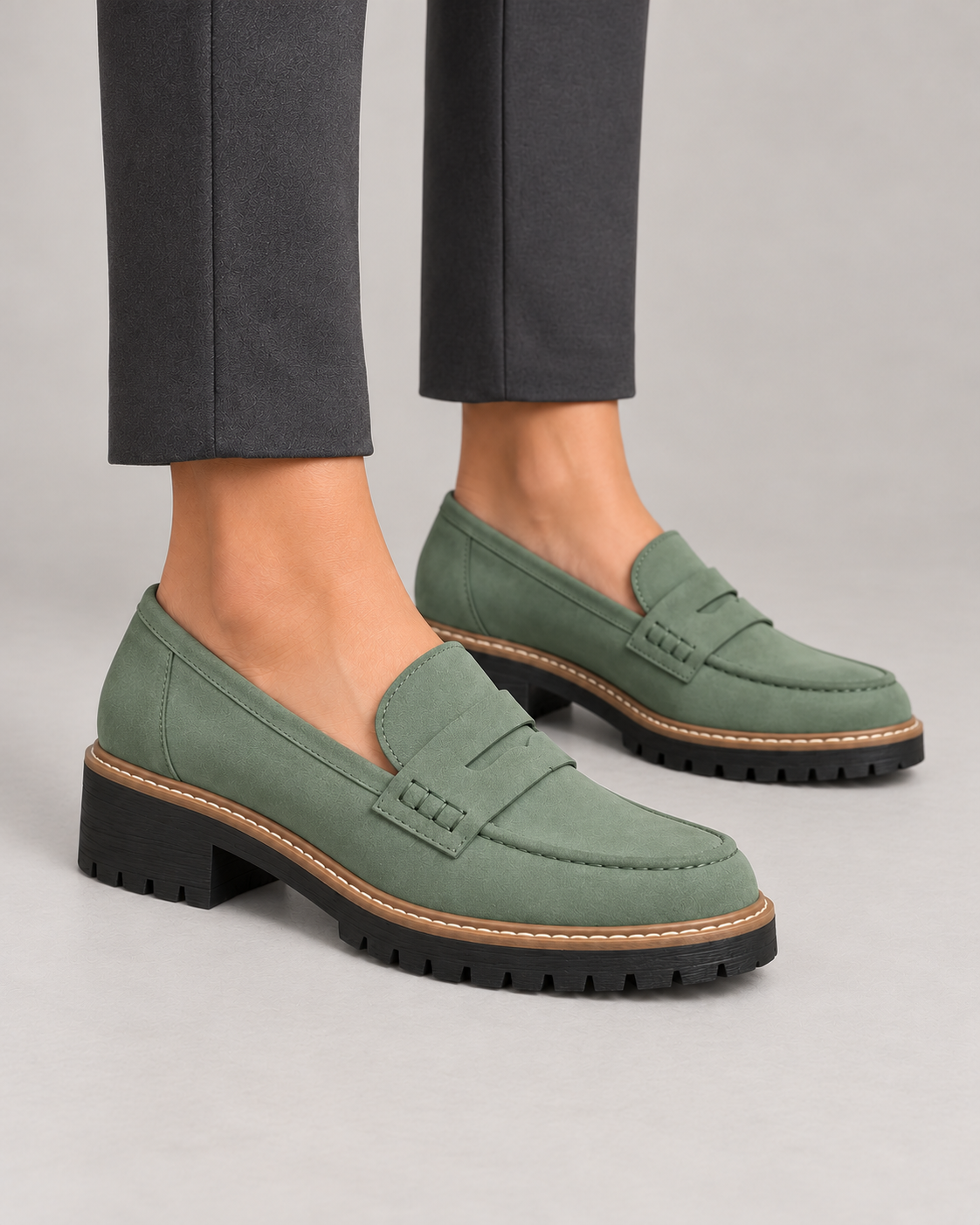 Women’s Loafers With Low Block Heel