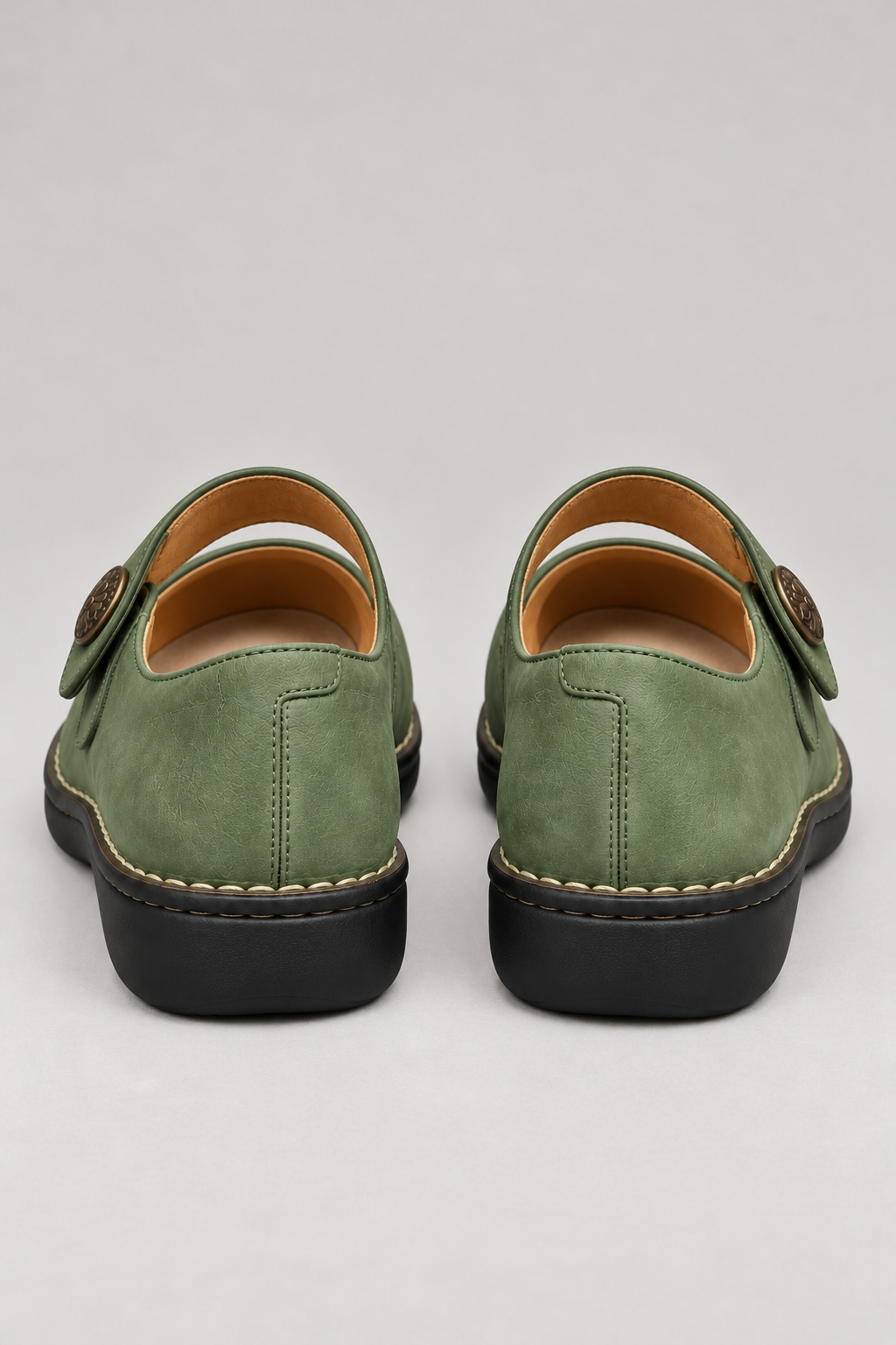 Women's Mary Jane Shoes – Round Toe & Strap Fastening