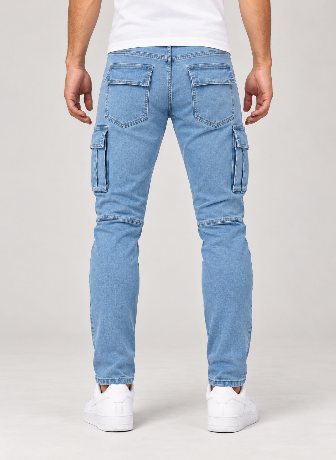 Men’s Cargo Trousers – Stretch Denim & Streamlined Fit