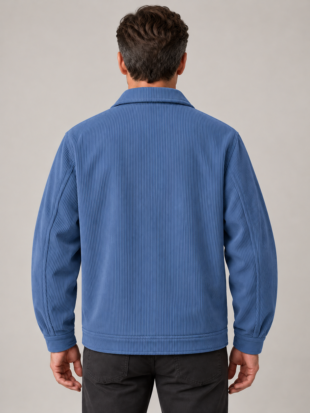 Men’s Lightweight Overshirt Jacket – Button Front & Flap Pockets