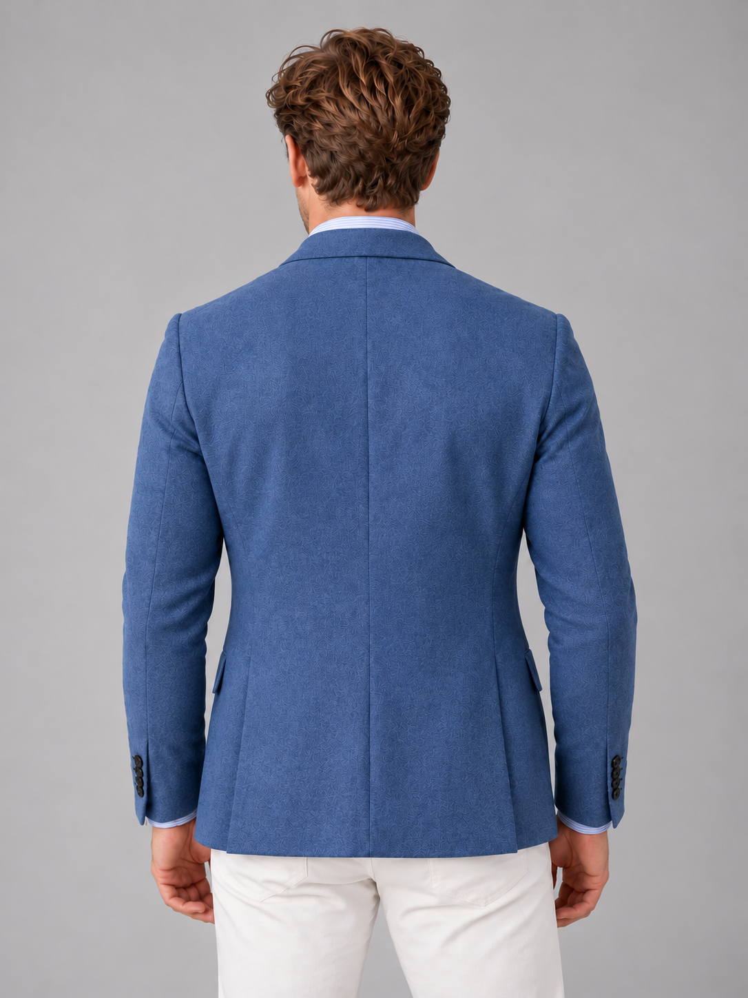 Men's Lightweight Knit Blazer – Tailored Fit & Notch Lapels