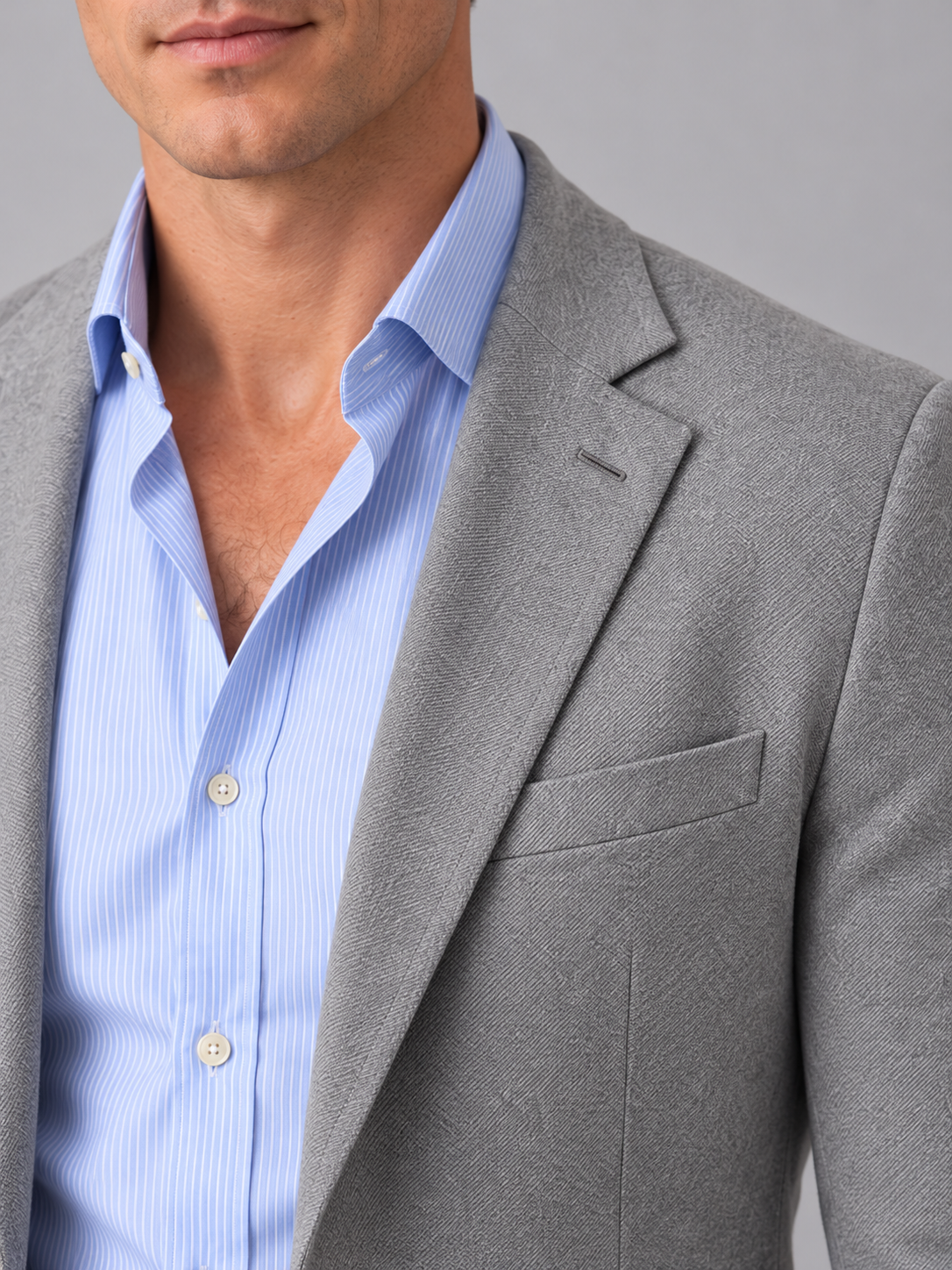 Men's Lightweight Knit Blazer – Tailored Fit & Notch Lapels