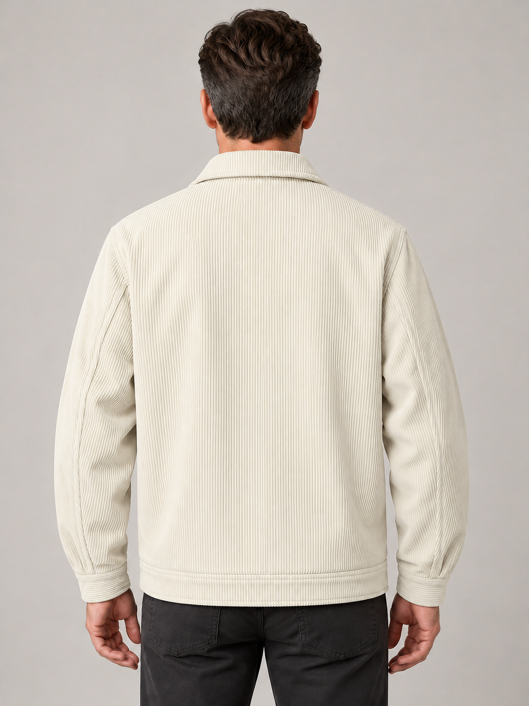 Men’s Lightweight Overshirt Jacket – Button Front & Flap Pockets