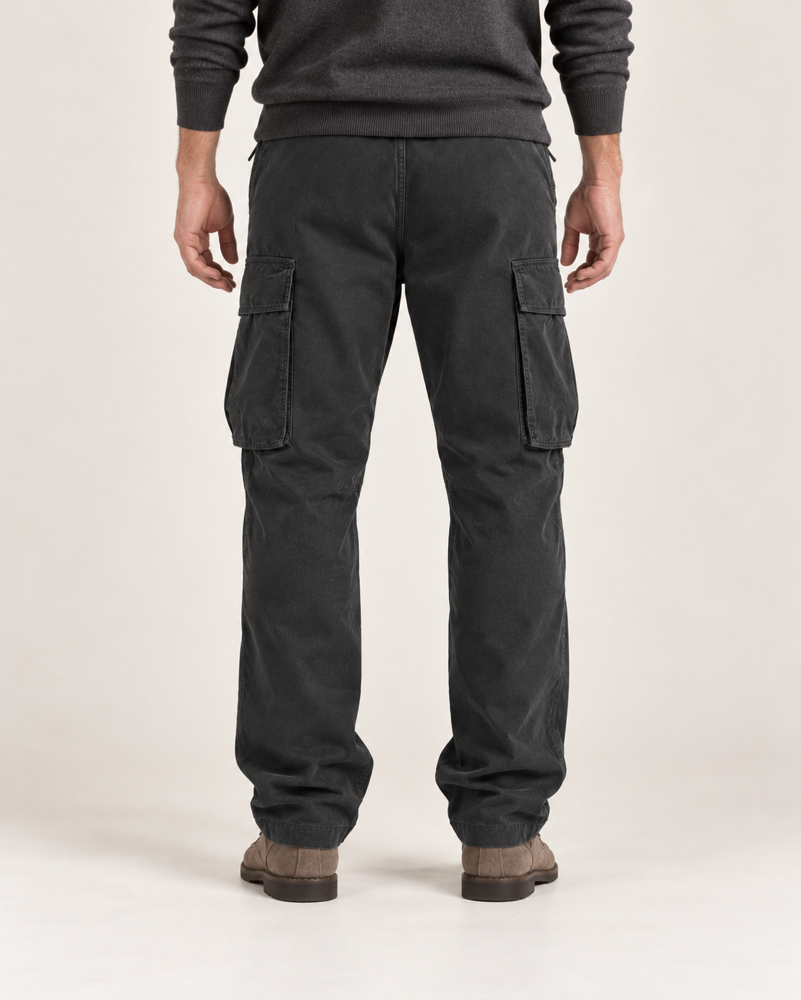 Men’s Cargo Trousers – Relaxed Fit & Drawstring Waist