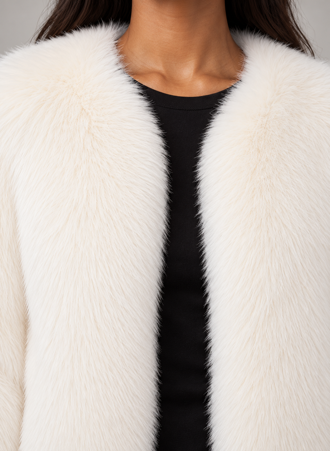 Women’s Faux Fur Jacket With Relaxed Fit