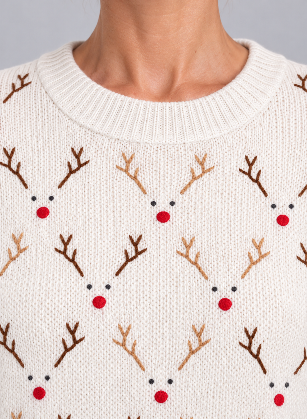 Women’s Christmas Jumper With Reindeer Knit