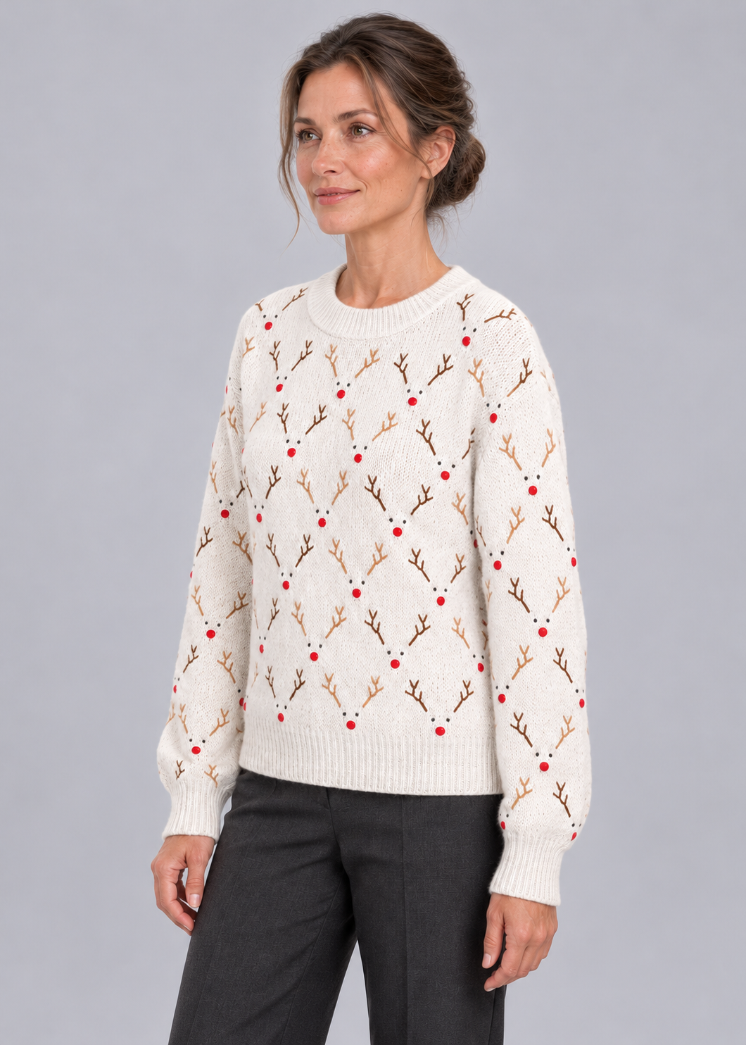 Women’s Christmas Jumper With Reindeer Knit