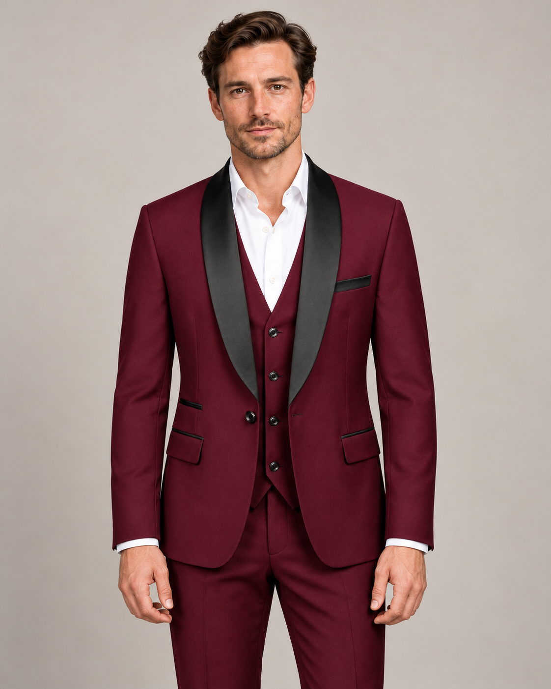 Men’s Tuxedo With Shawl Lapel Three Piece