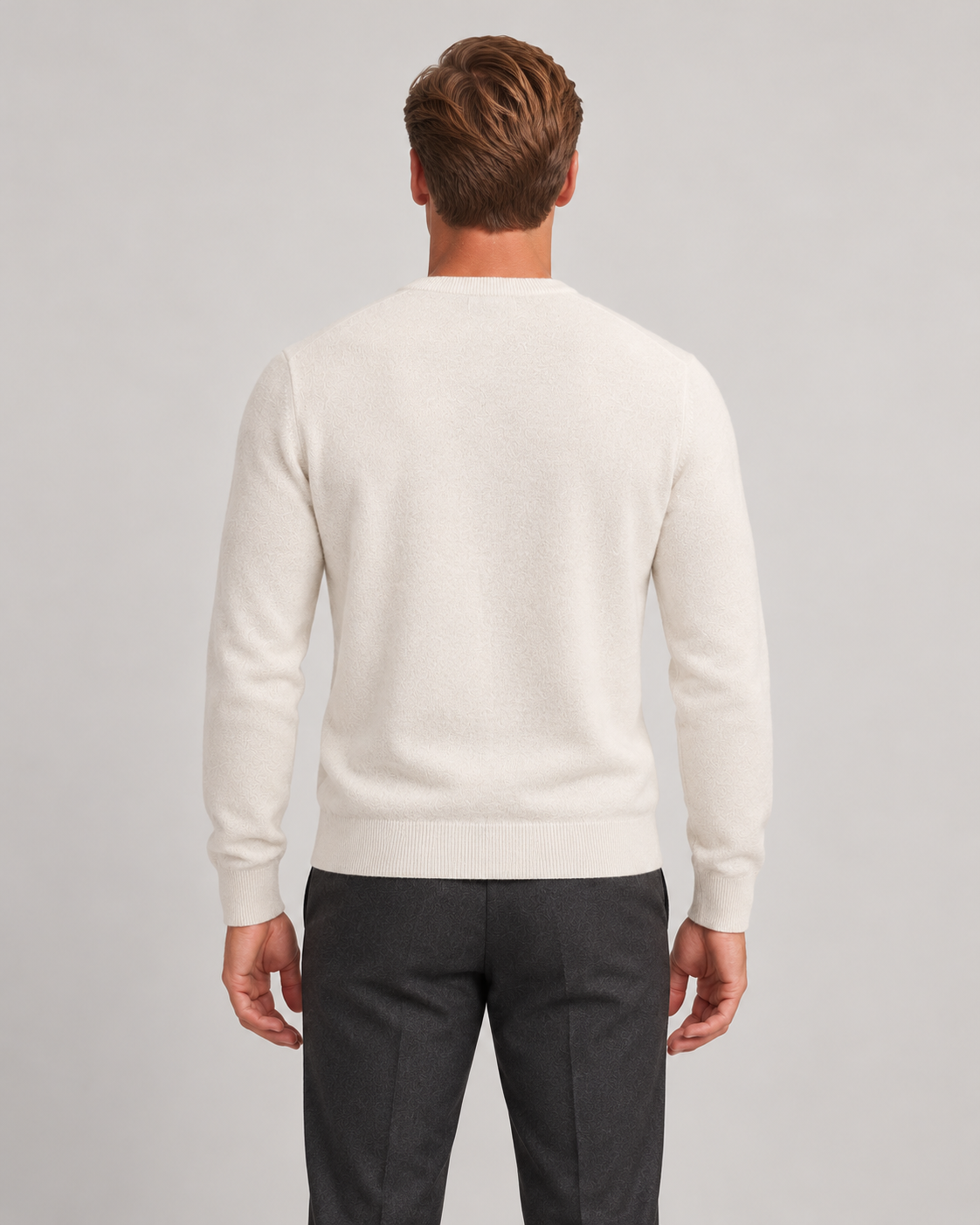 Men’s Jumper In Cashmere With Crew Neck