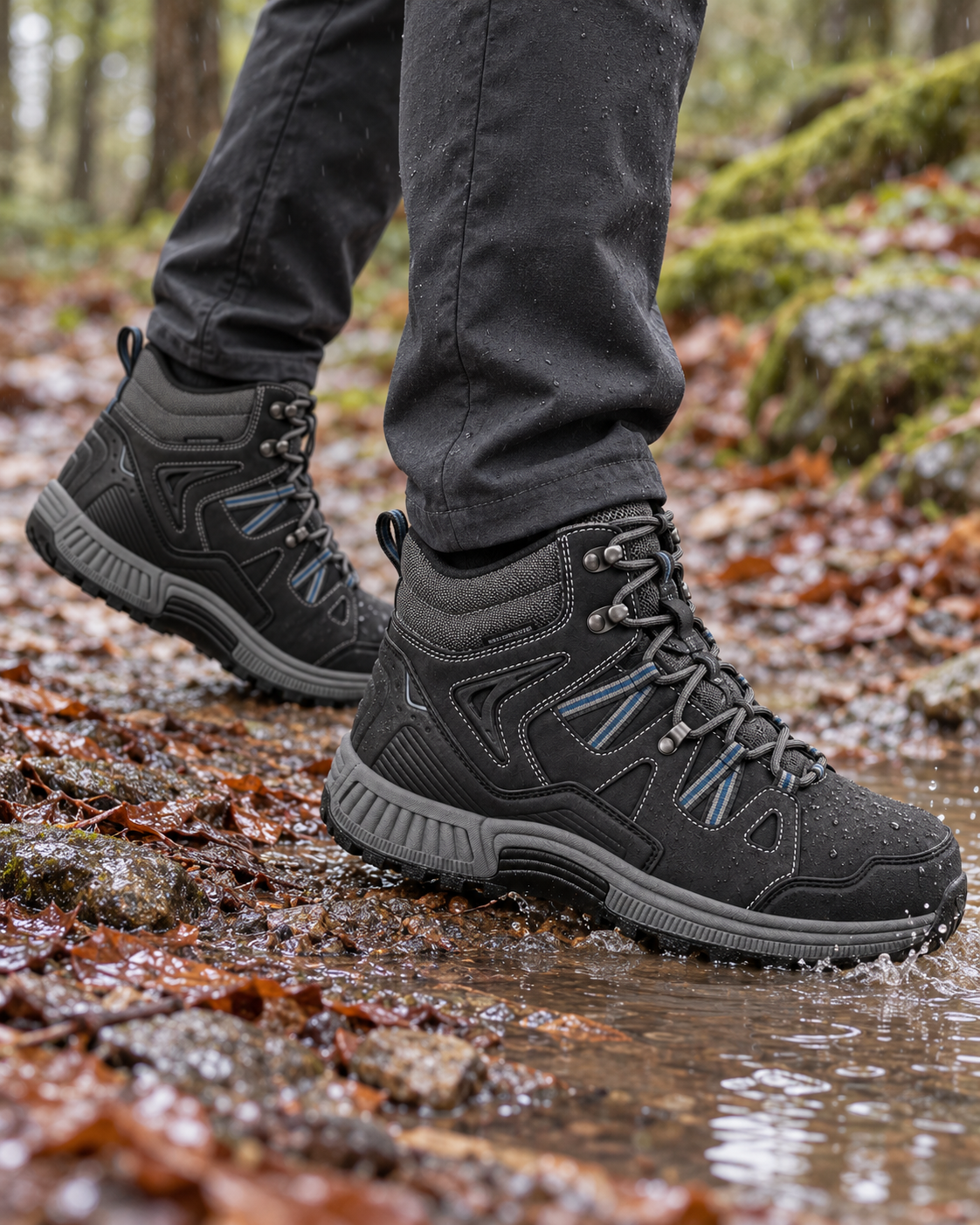 Men’s Walking Boots With Waterproof Leather Uppers