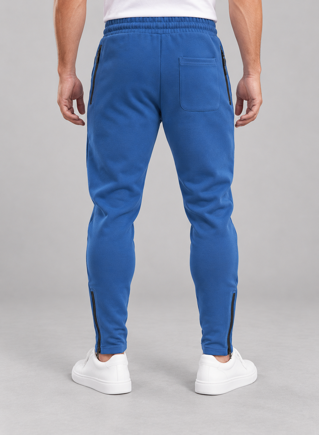 Men’s Joggers With Pintucks And Zip Hems