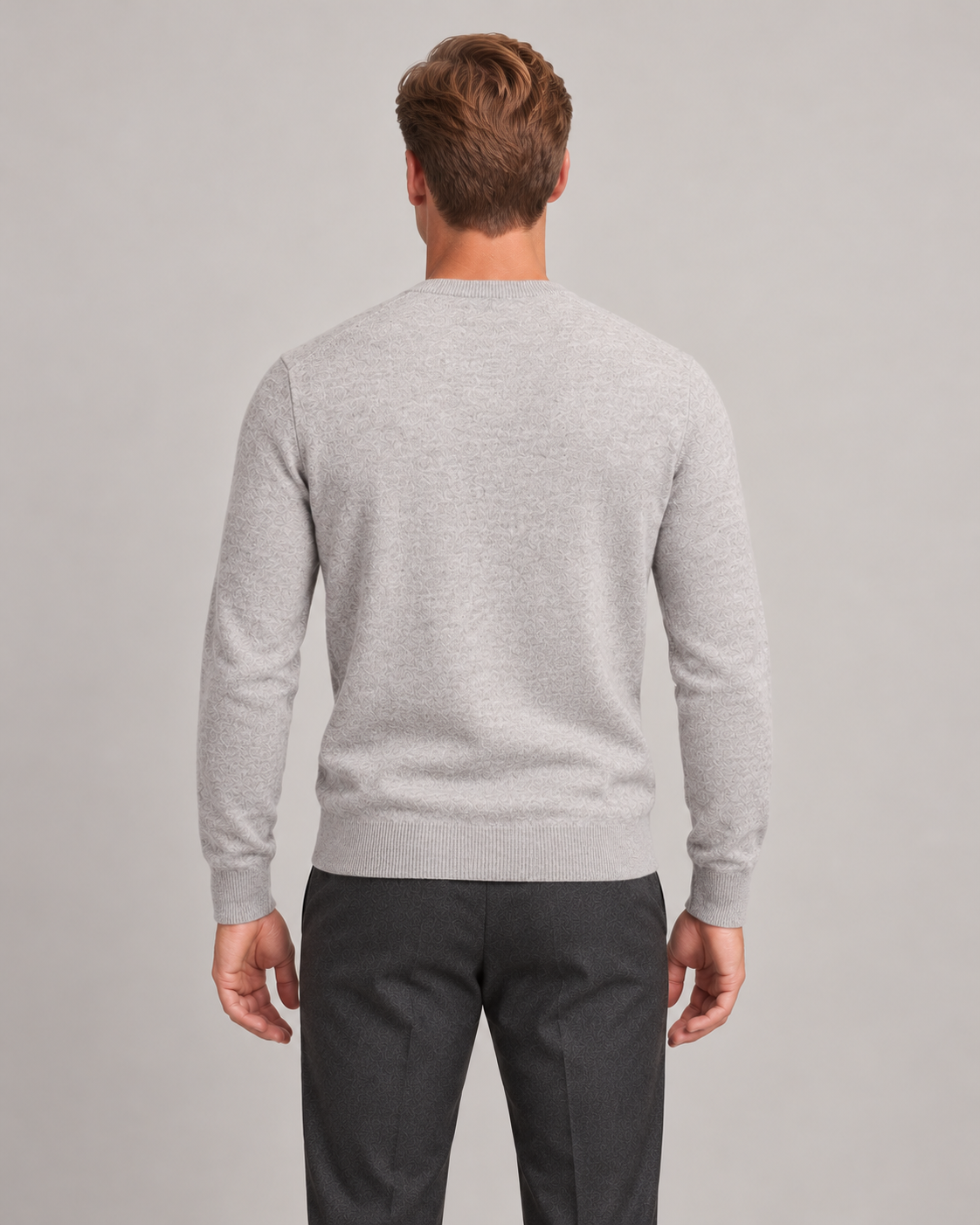 Men’s Jumper In Cashmere With Crew Neck