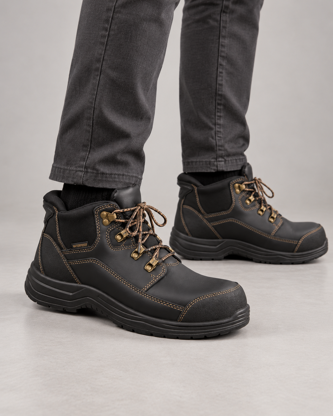 Men’s Work Boots With Hands Free Entry
