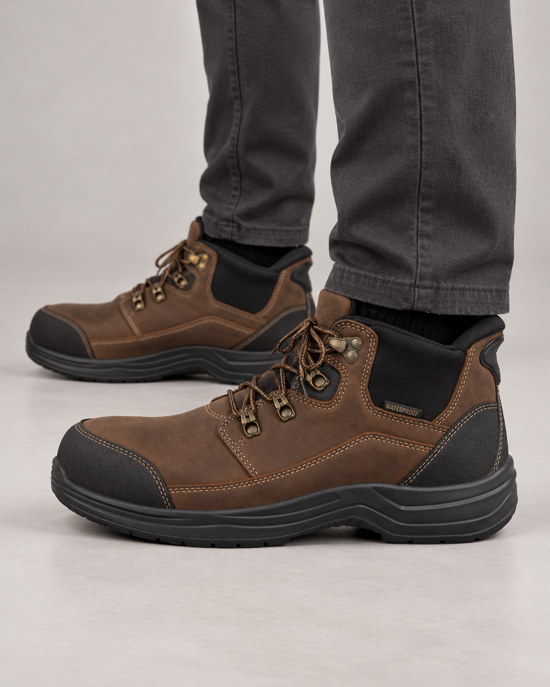 Men’s Work Boots With Hands Free Entry