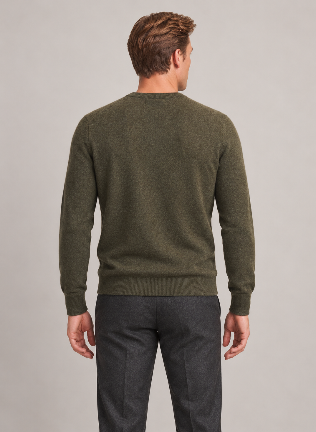 Men’s Jumper In Cashmere With Crew Neck
