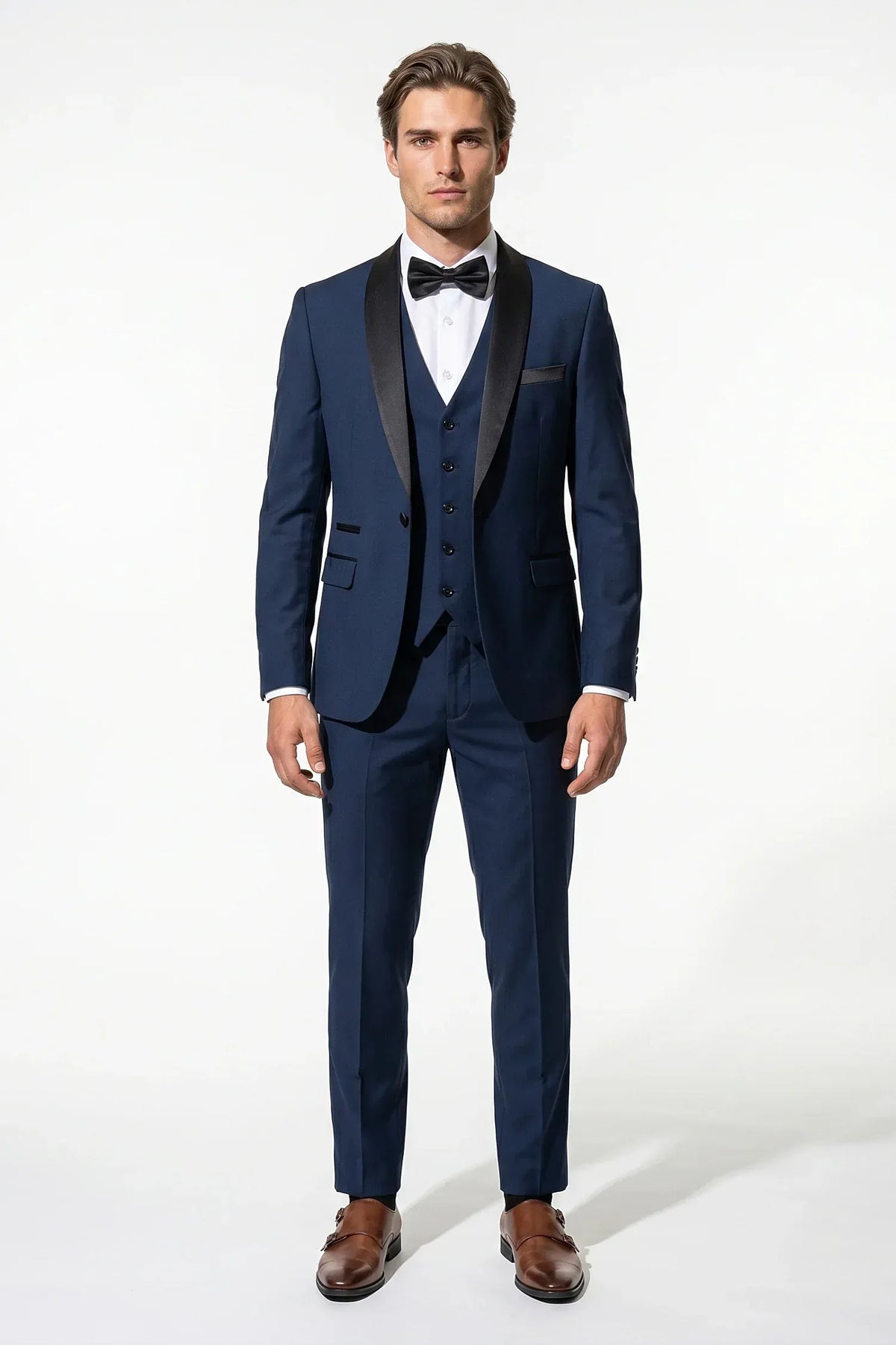 Men's Three-Piece Suit – Modern Slim-Fit Blazer, Waistcoat & Trousers