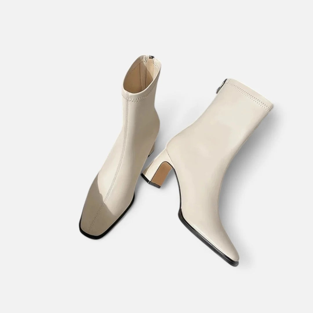 Women’s Square Toe Ankle Boots – Block Heel