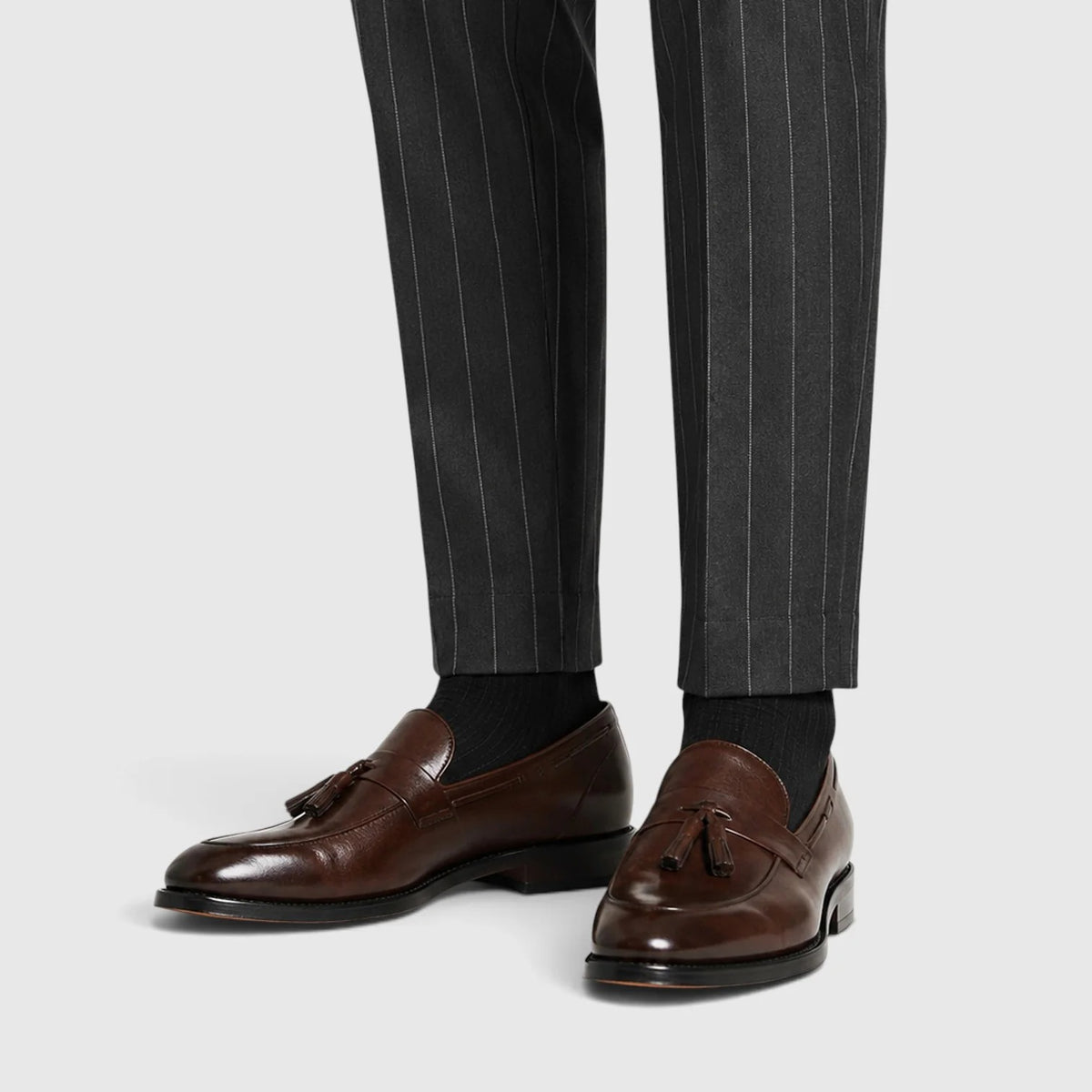 Men's Leather Tassel Loafers – Slip-On Dress Shoes