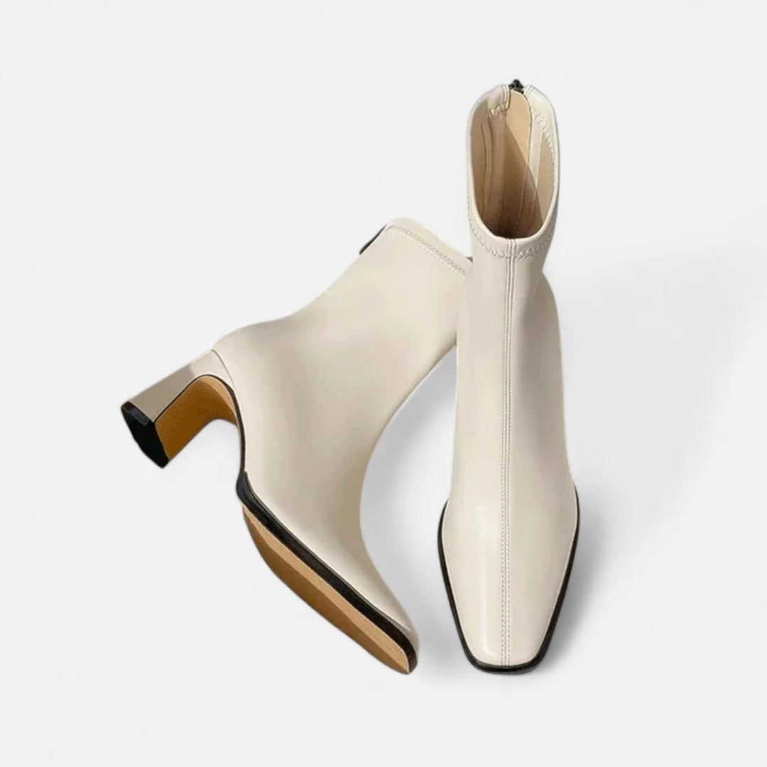 Women’s Square Toe Ankle Boots – Block Heel