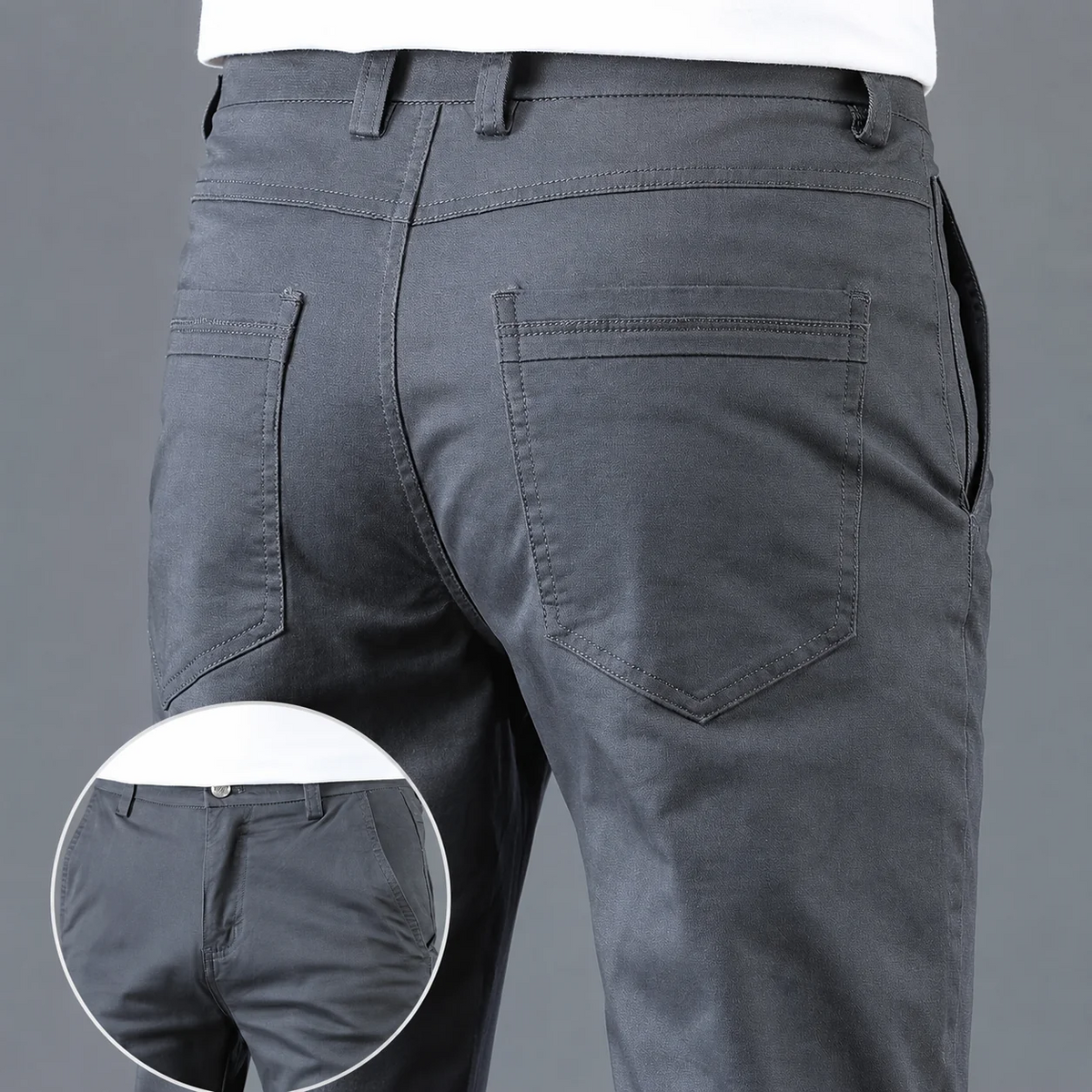 Men's Slim-Fit Straight-Leg Work Trousers