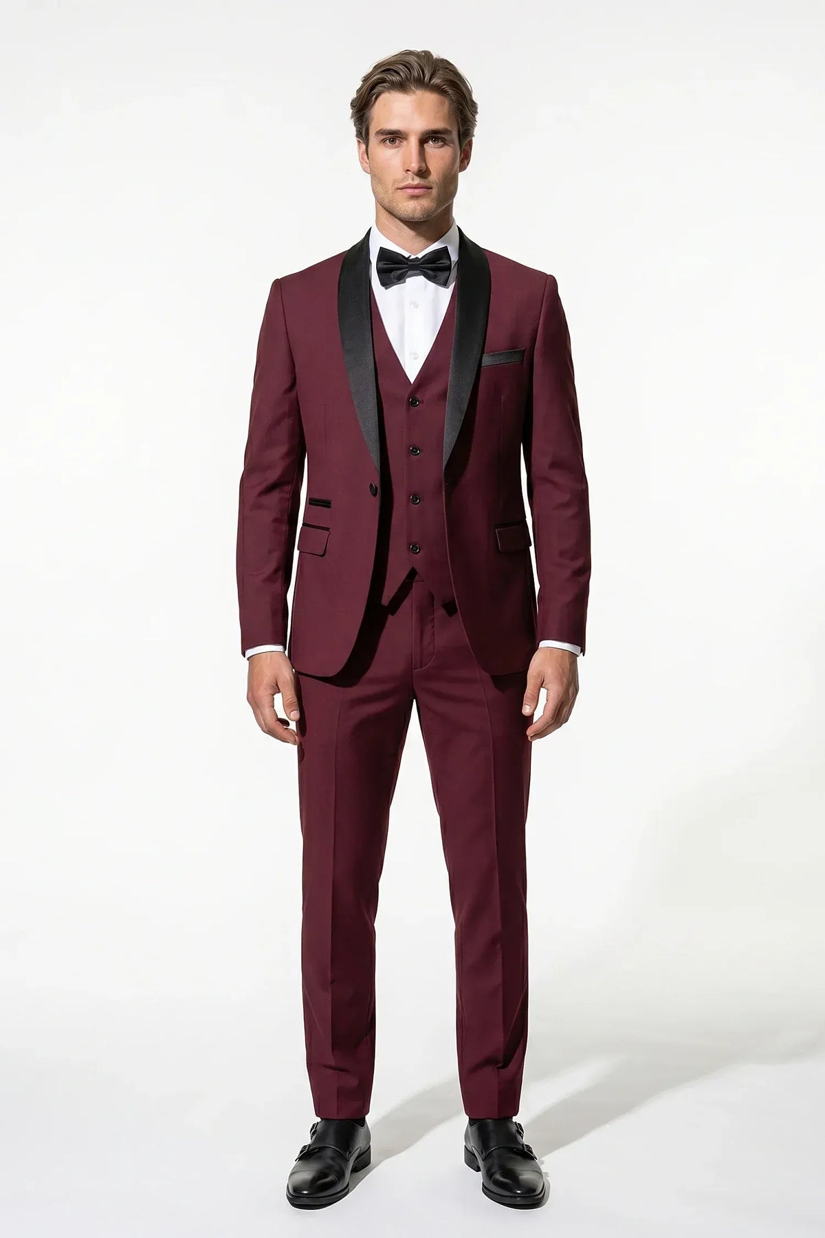 Men's Three-Piece Suit – Modern Slim-Fit Blazer, Waistcoat & Trousers