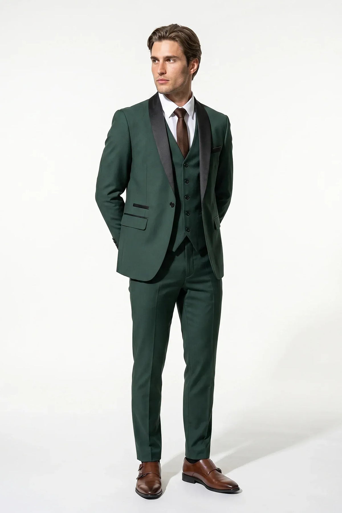 Men's Three-Piece Suit – Modern Slim-Fit Blazer, Waistcoat & Trousers