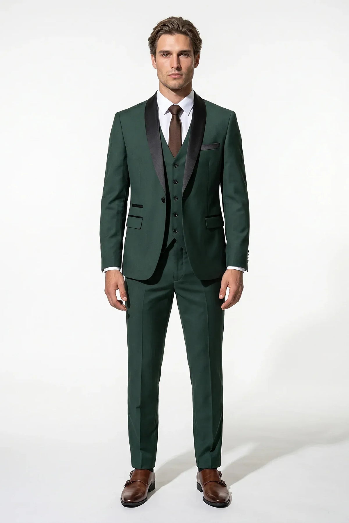 Men's Three-Piece Suit – Modern Slim-Fit Blazer, Waistcoat & Trousers