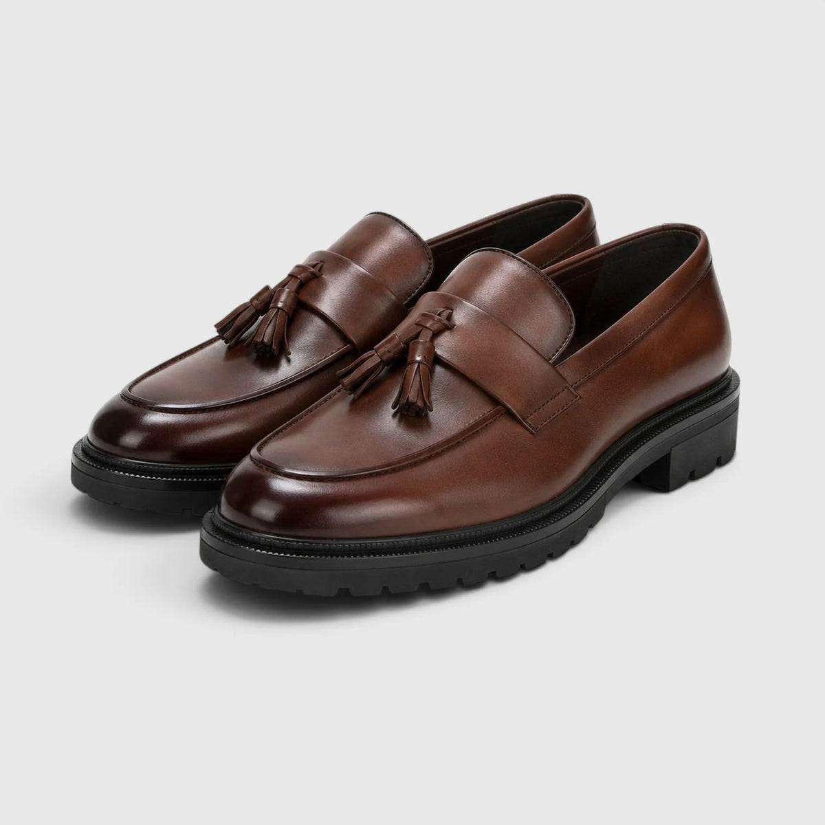 Men's Leather Tassel Loafers – Smart Casual Slip-On Shoes