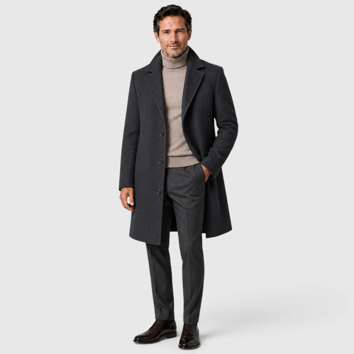 Men's Classic Trench Coat – Smart Casual Tailored Style