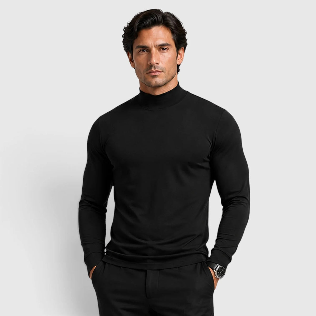 Men's Turtleneck Jumper – Warm Roll Neck Knit