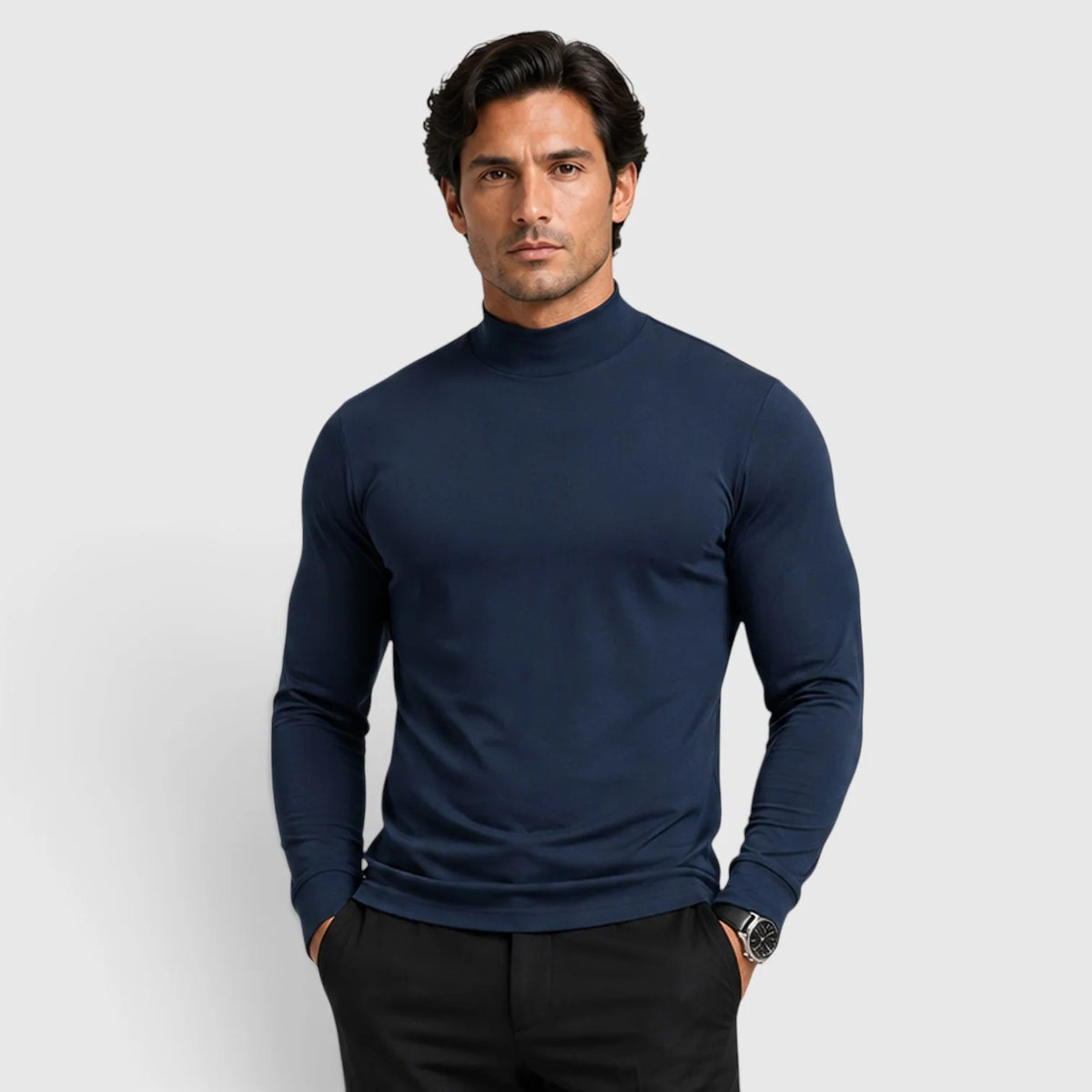 Men's Turtleneck Jumper – Warm Roll Neck Knit