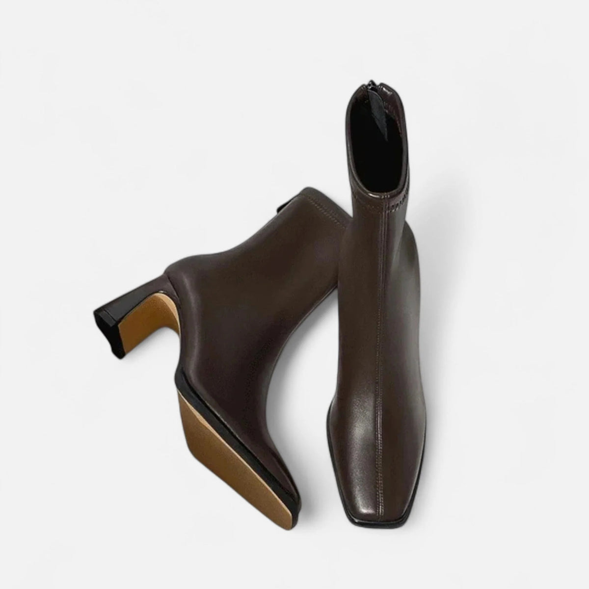 Women’s Square Toe Ankle Boots – Block Heel