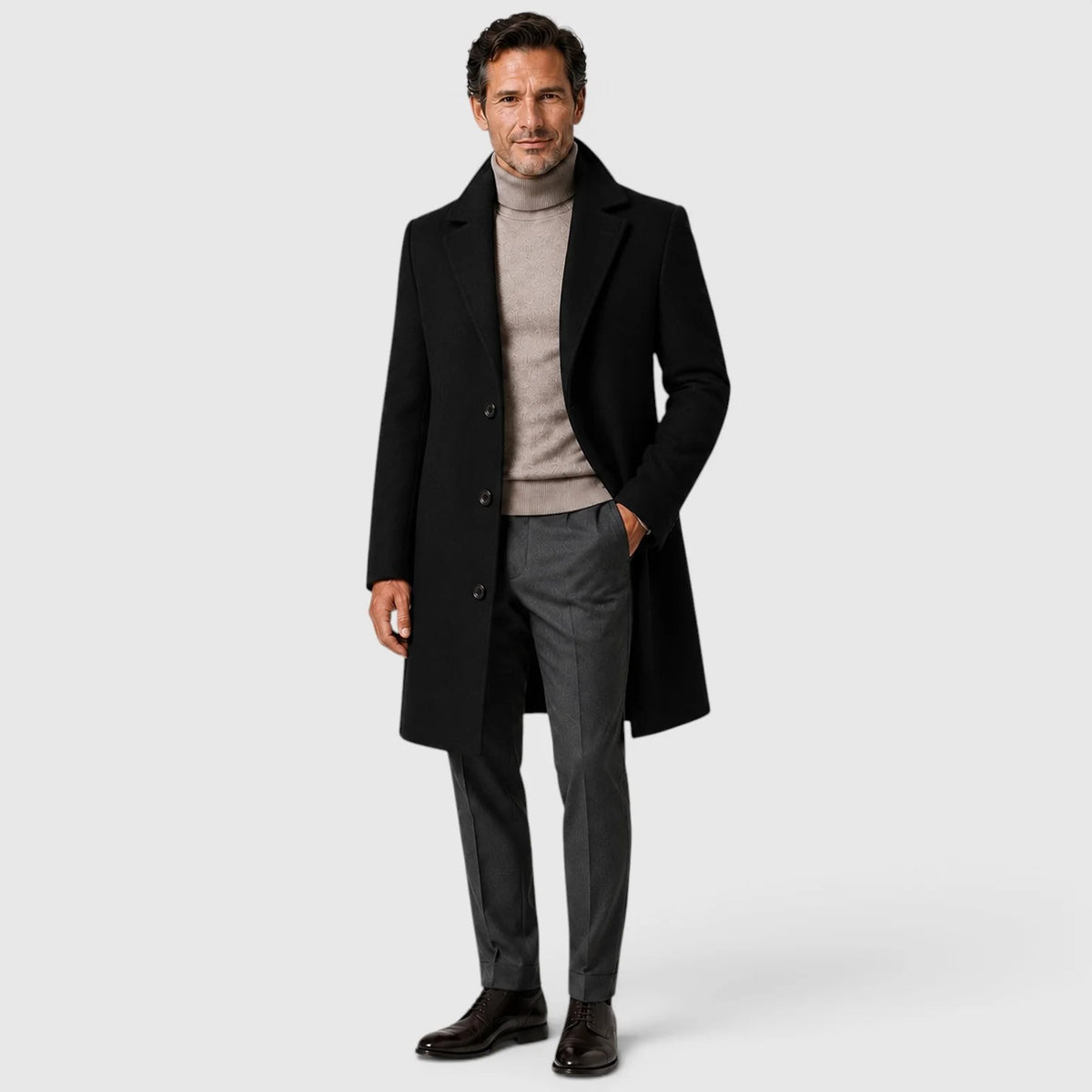 Men's Classic Trench Coat – Smart Casual Tailored Style