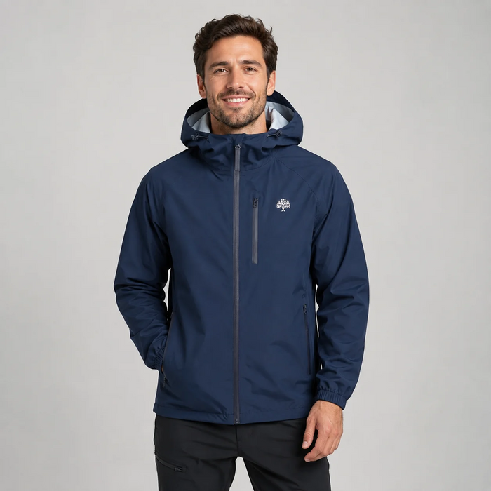Men's Lightweight Hooded Rain Jacket – Loose Fit