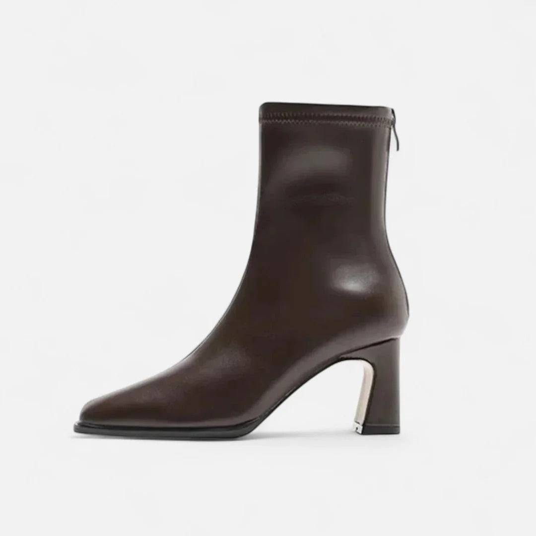 Women’s Square Toe Ankle Boots – Block Heel