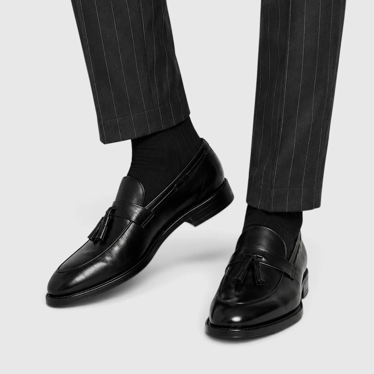 Men's Leather Tassel Loafers – Slip-On Dress Shoes