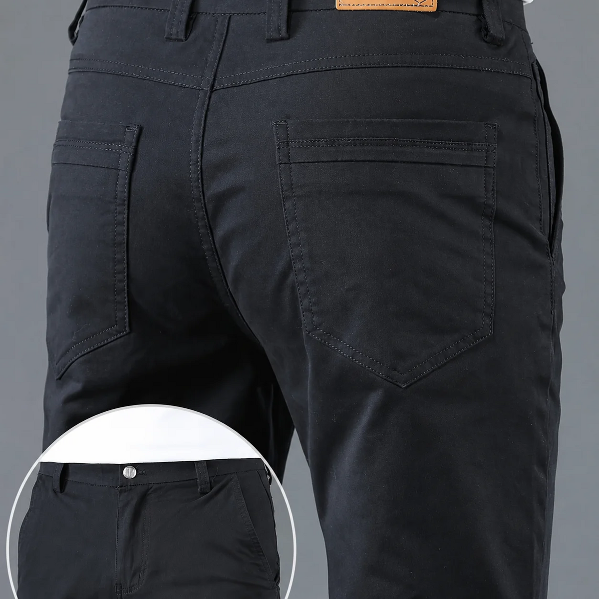 Men's Slim-Fit Straight-Leg Work Trousers