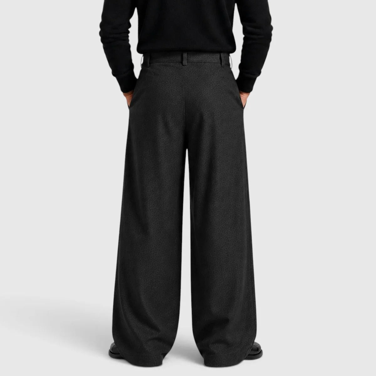 Men's Pleated Dress Trousers – Straight Leg Tailored Fit