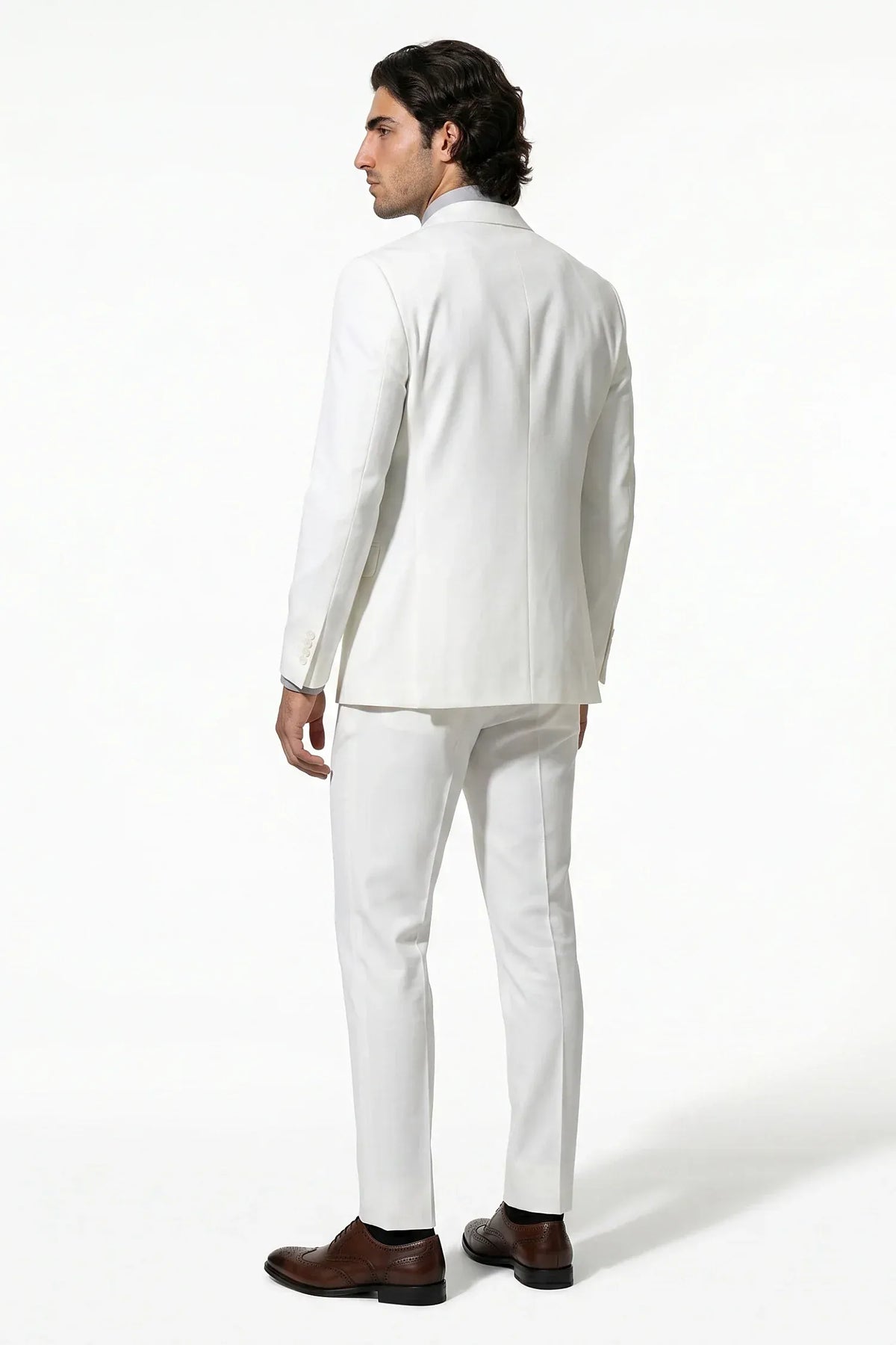 Men's Slim-Fit Three-Piece Suit – Blazer, Waistcoat & Trousers