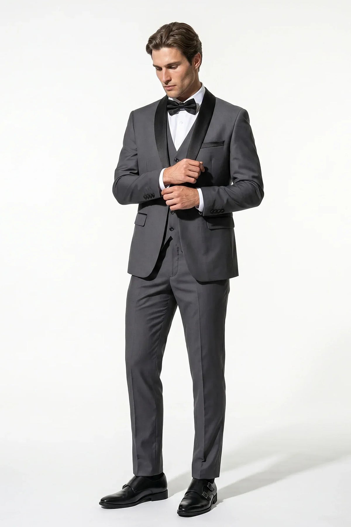 Men's Three-Piece Suit – Modern Slim-Fit Blazer, Waistcoat & Trousers