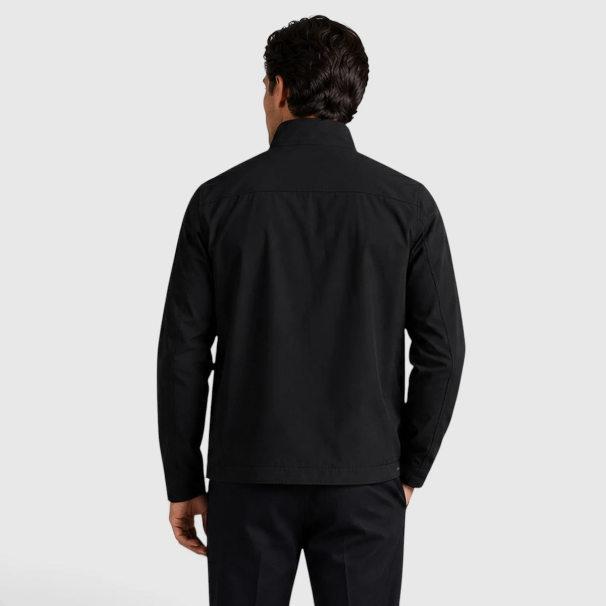 Men's Lightweight Zip-Up Jacket – Stand Collar Smart Casual