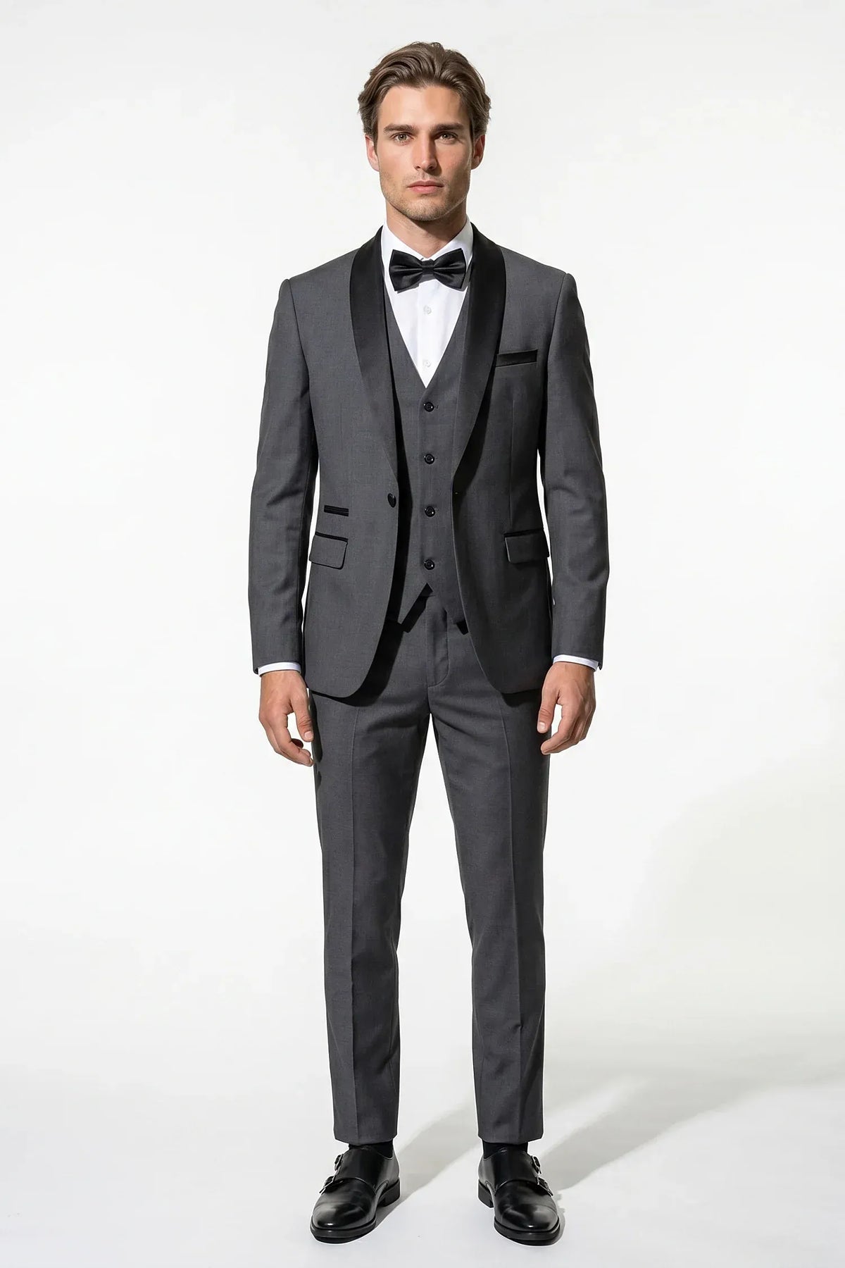Men's Three-Piece Suit – Modern Slim-Fit Blazer, Waistcoat & Trousers