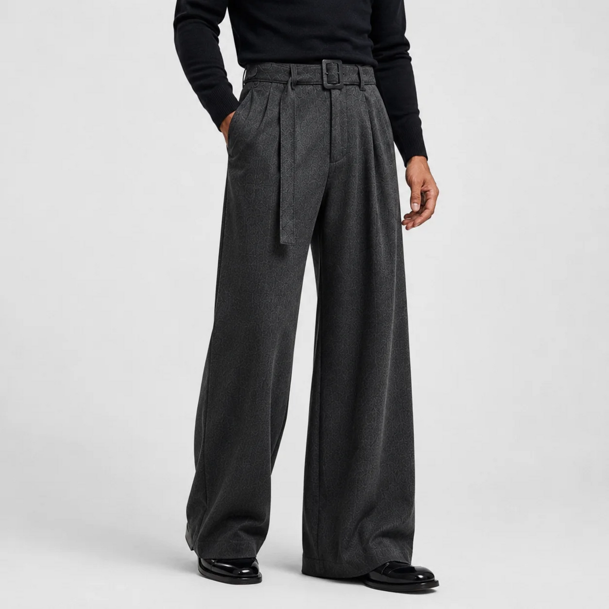 Men's Pleated Dress Trousers – Straight Leg Tailored Fit