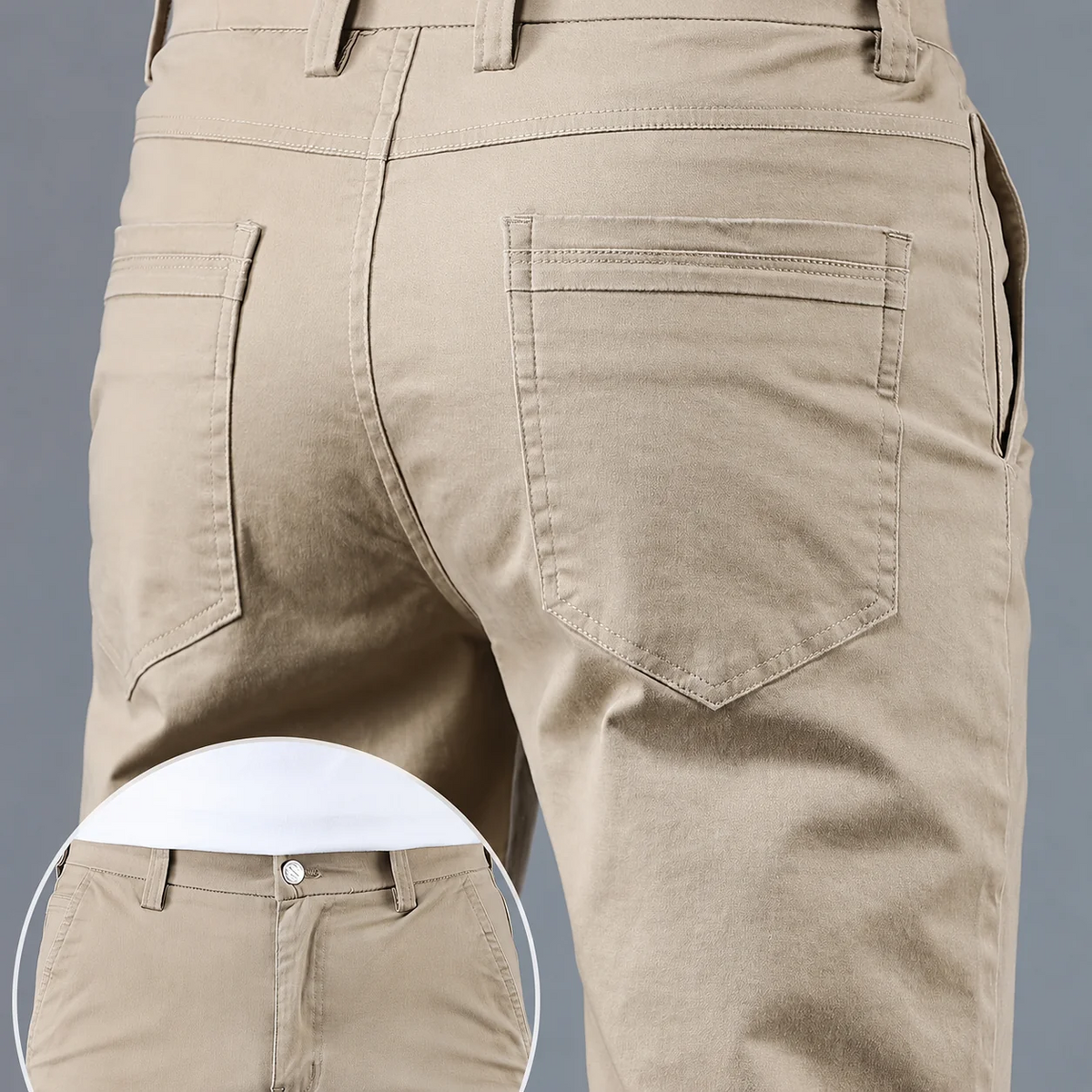 Men's Slim-Fit Straight-Leg Work Trousers